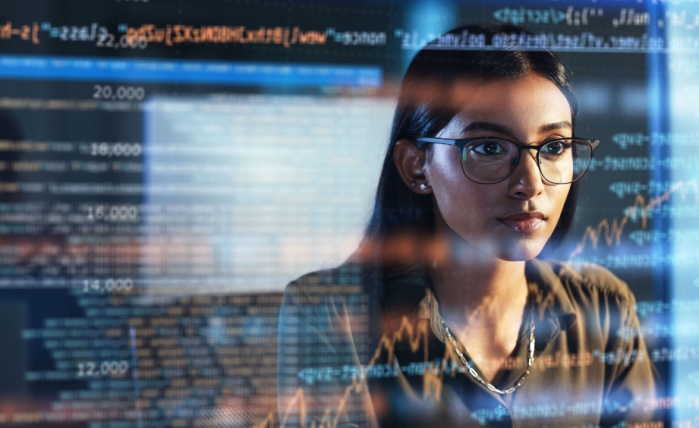 person using proofing software